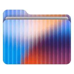 Abstract Fractal Glass 16 (macOS Folder Design)