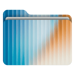 Abstract Fractal Glass 18 (macOS Folder Design)