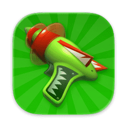 AppZapper, green laser gun, blaster (Liquid Glass)