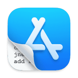 App Store With Peeled Corner With Code