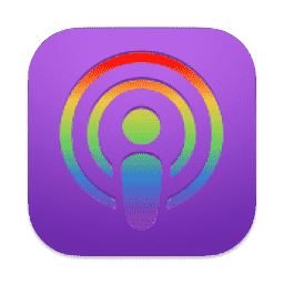 Apple Podcasts (Pride) macOS icon