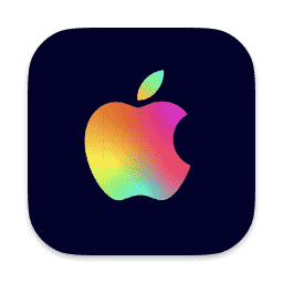 Apple rainbow dark macOS icon