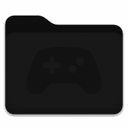 Black Game Controller folder macOS icon