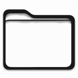 Black Outline Folder macOS icon