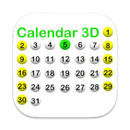 Calendar 3D macOS icon