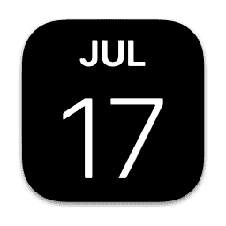 Calendar (Dark) macOS icon