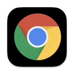 Chrome Black Background macOS icon