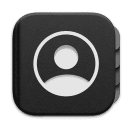 Contacts (Pure Dark) macOS icon