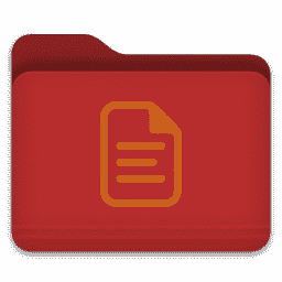 Documents Red Folder macOS icon