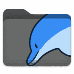 Dolphin Finder dark macOS icon