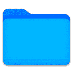 Electric Blue Folder macOS icon