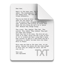 File TXT macOS icon