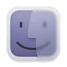 Finder Icon With Dark Blue (Faded) macOS icon