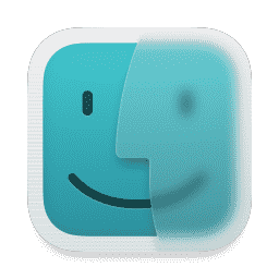 Finder Icon With Light Blue (Faded) macOS icon