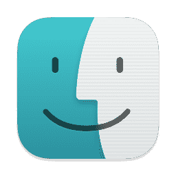 Finder Icon With Light Blue (Stripes) macOS icon
