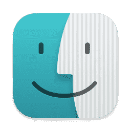 Finder Icon With Light Blue (Stripes) macOS icon