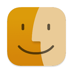 Finder Icon With Orange/Yellow macOS icon