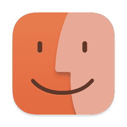 Finder Icon With Pinkish Red macOS icon