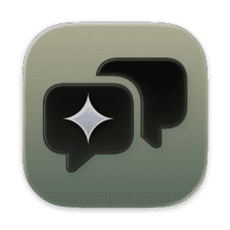 Flux Kontext Chat, Black Bubbles, Assistant, AI Chat, Sparkle (Liquid Glass)