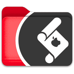 Folder - AppleScripts (Red) macOS icon
