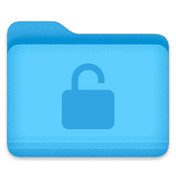 Folder - Open Lock macOS icon