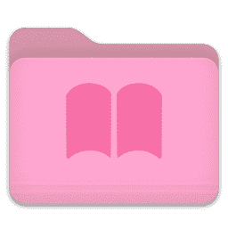 Folder Light Pink Books macOS icon