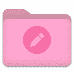Folder Light Pink Edit macOS icon