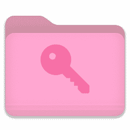 Folder Light Pink Key macOS icon