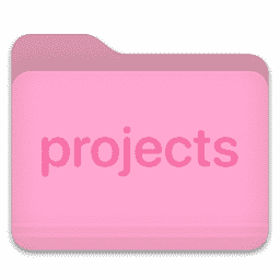 Folder Light Pink Projects macOS icon