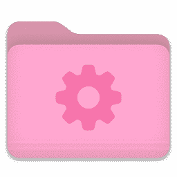 Folder Light Pink Settings macOS icon