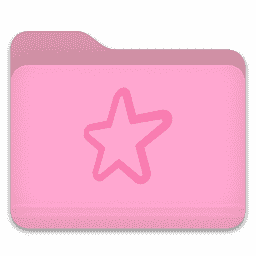 Folder Light Pink Star macOS icon