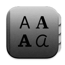 Font Book (Pure Dark) macOS icon