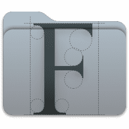 Fonts - Folder macOS icon
