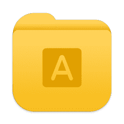 Fonts - Folder macOS icon