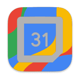 Google Calendar Colored Background (Transparent)