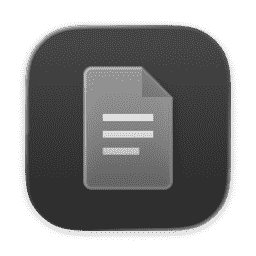 Google Docs icon -macOS-ClearDark-1024x1024@1x