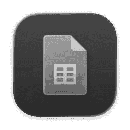 Google Sheets icon -macOS-ClearDark-1024x1024@1x