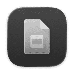 Google Slides icon -macOS-ClearDark-1024x1024@1x
