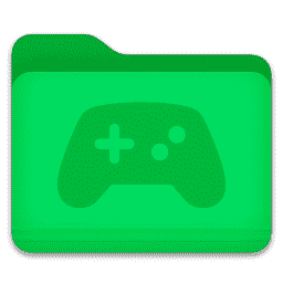 Green Game Controller Folder macOS icon