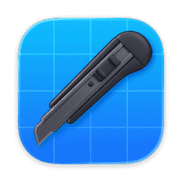 Icon Slate, Editor, Graphic Slice, Asset, Cutter, Knife, Blueprint (Liquid Glass)