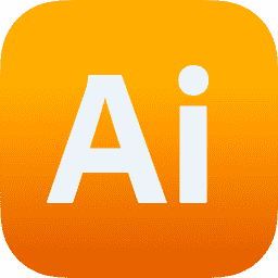 Illustrator white and orange
