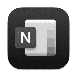 Microsoft OneNote (Pure Dark) macOS icon