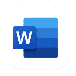 Microsoft Word (Transparent) macOS icon