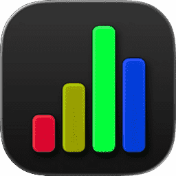Numbers Liquid Glass (Rainbow Dark)