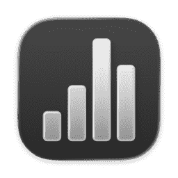 Numbers (Clear Dark) macOS icon