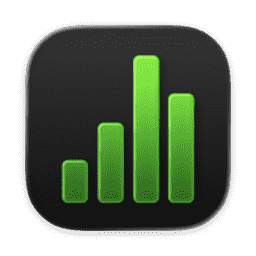 Numbers (Dark) macOS icon