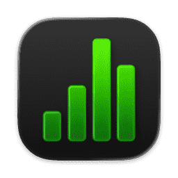 Numbers (Dark) macOS icon