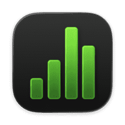 Numbers (Dark) (macOS 26.2+) macOS icon
