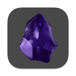 Obsidian - realistic, gray bg