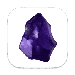 Obsidian - realistic, white bg
